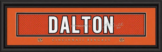  Cincinnati Bengals Andy Dalton Print Signature 8x24 Framed -  ToylandEU™