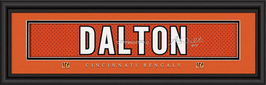 Cincinnati Bengals Andy Dalton Print Signature 8x24 Framed - ToylandEU