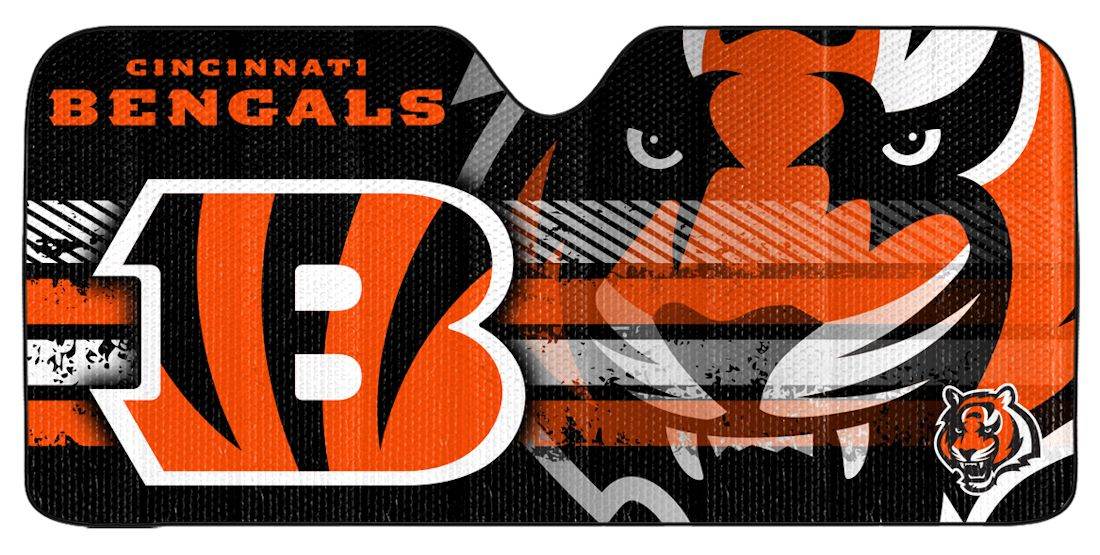Cincinnati Bengals Auto Sun Shade 59x27 Reflective UV Block - ToylandEU