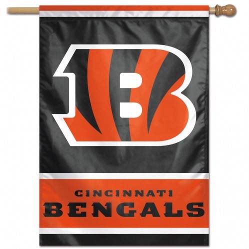 Cincinnati Bengals Banner 28x40 Vertical One Sided Nylon - ToylandEU