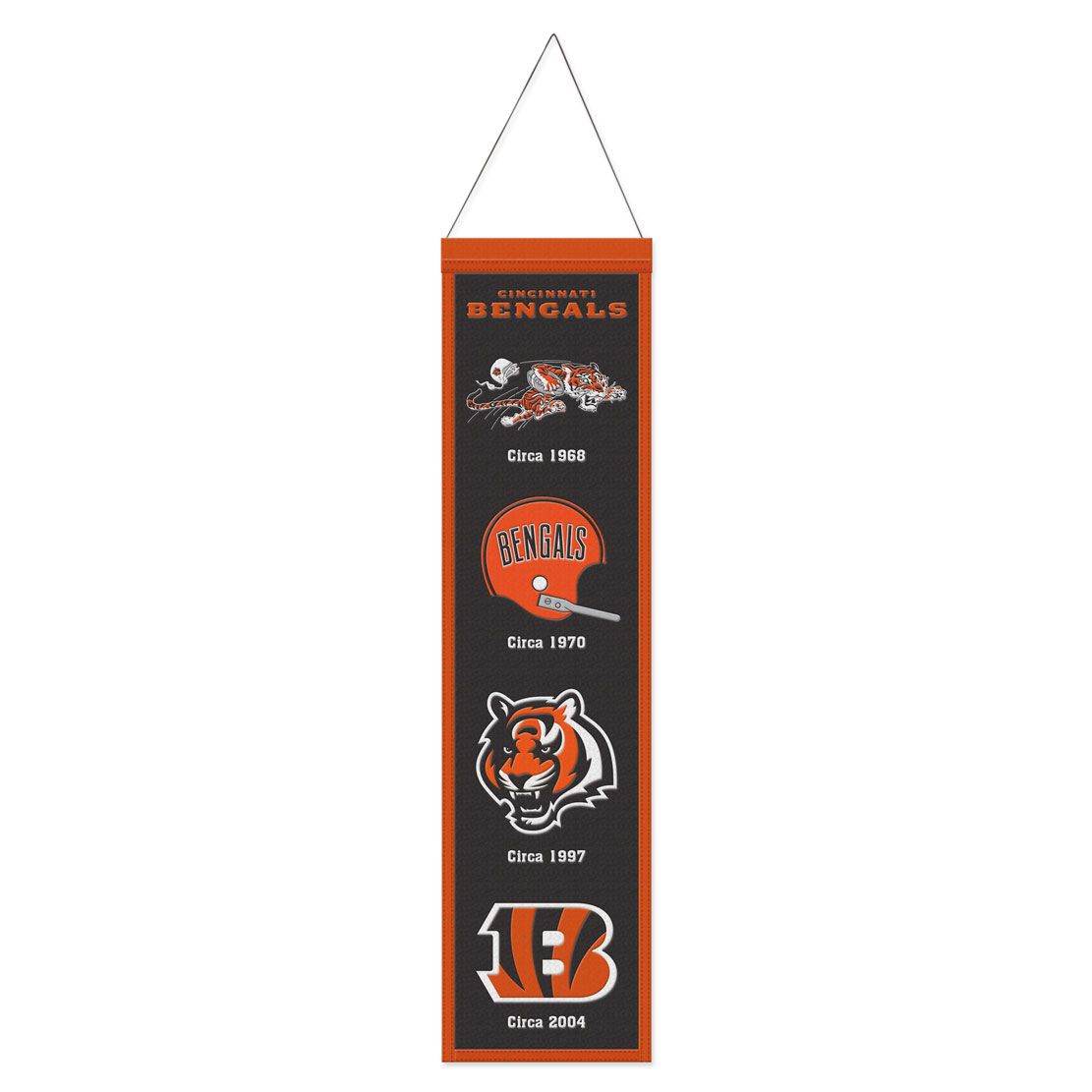 Cincinnati Bengals Banner 8x32 Heritage Evolution Design - ToylandEU
