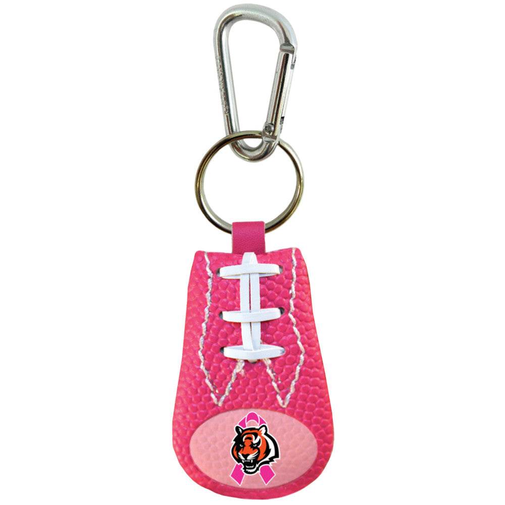 Cincinnati Bengals Breast Cancer Ribbon Pink Keychain - ToylandEU