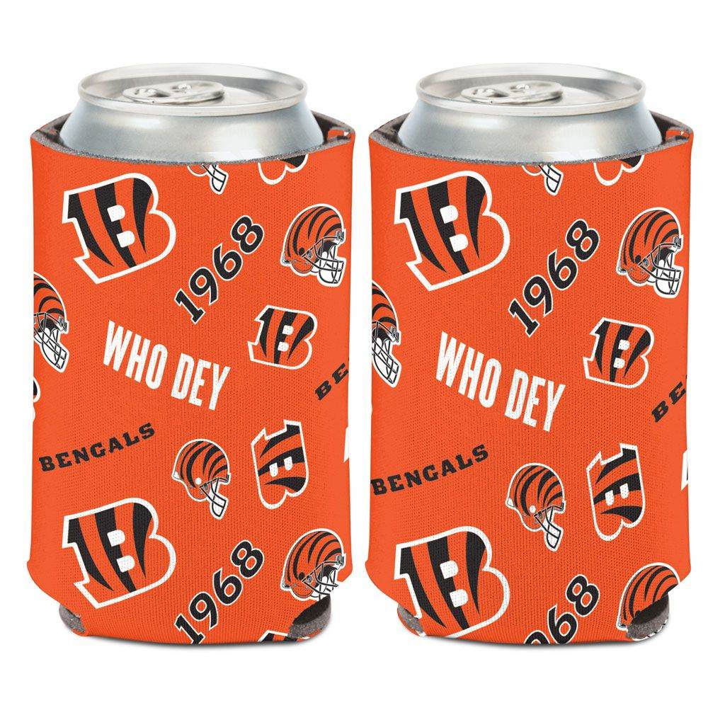 Cincinnati Bengals Can Cooler Scatterprint Design 12 Oz Foam - ToylandEU