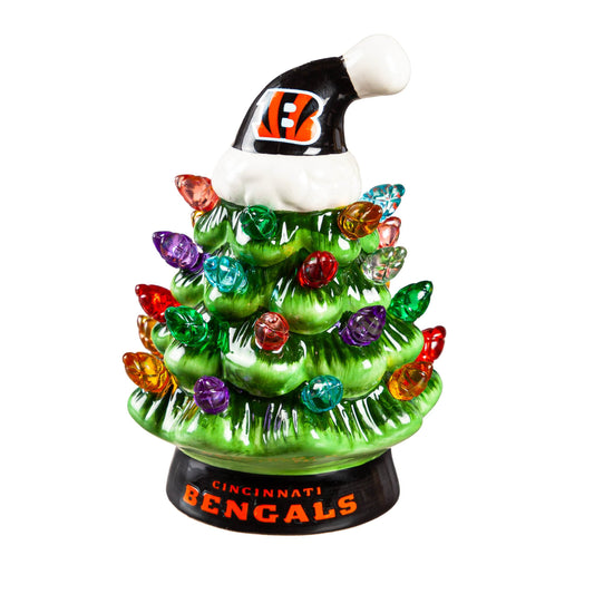 Cincinnati Bengals Christmas Tree LED Tabletop Decor 4 Inch - ToylandEU