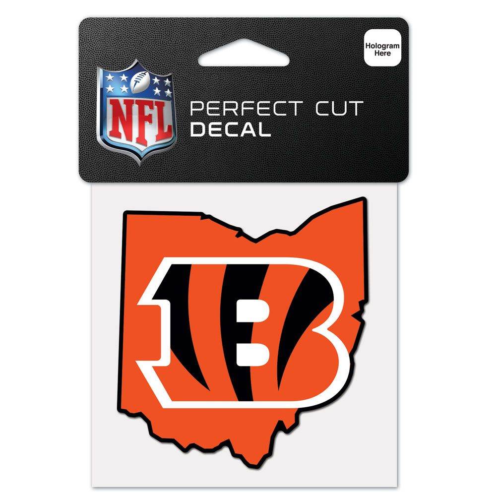 Cincinnati Bengals Color State Shape 4x4 Decal Perfect Cut - ToylandEU