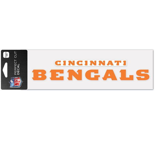 Cincinnati Bengals Decal 3x10 Perfect Cut Wordmark Color - ToylandEU