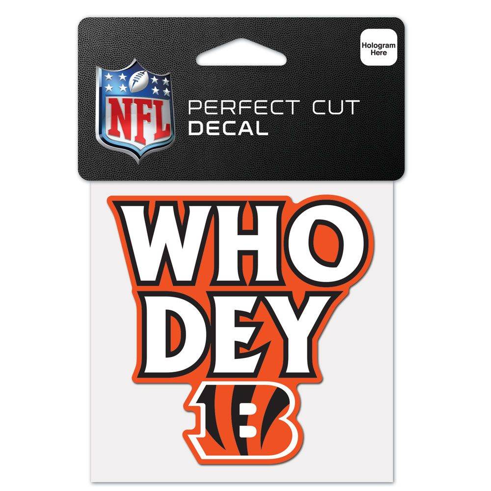 Cincinnati Bengals Decal 4X4 Perfect Cut Color Slogan - ToylandEU