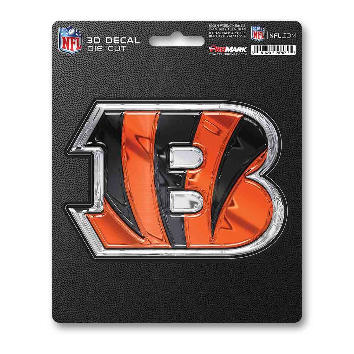 Cincinnati Bengals Decal 5x8 Die Cut 3D Logo Design - ToylandEU