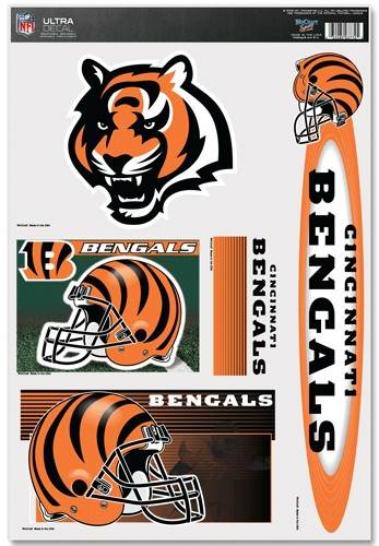 Cincinnati Bengals Decal Set 11x17 Multi Use Indoor Outdoor - ToylandEU