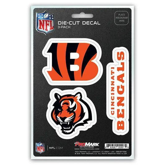  Cincinnati Bengals Die Cut Decals 3 Pack Premium Vinyl -  ToylandEU™