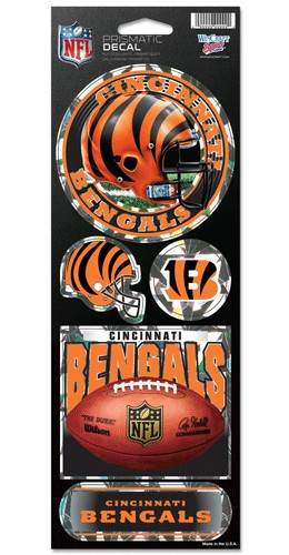 Cincinnati Bengals Die Cut Prismatic Holographic Decal 4x12 - ToylandEU