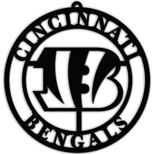 Cincinnati Bengals Door Hanger Sign 16 Inch Black PVC - ToylandEU