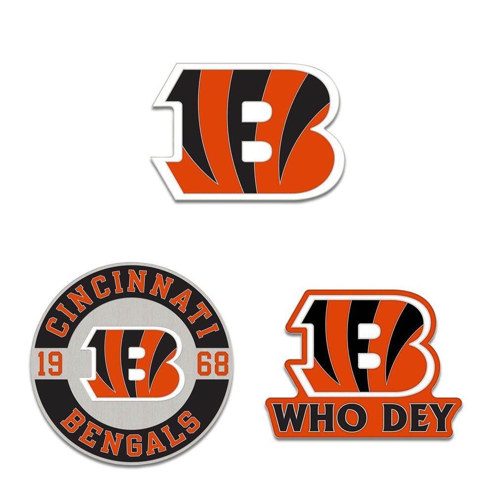 Cincinnati Bengals Enamel Pin Set Three Piece Wincraft - ToylandEU
