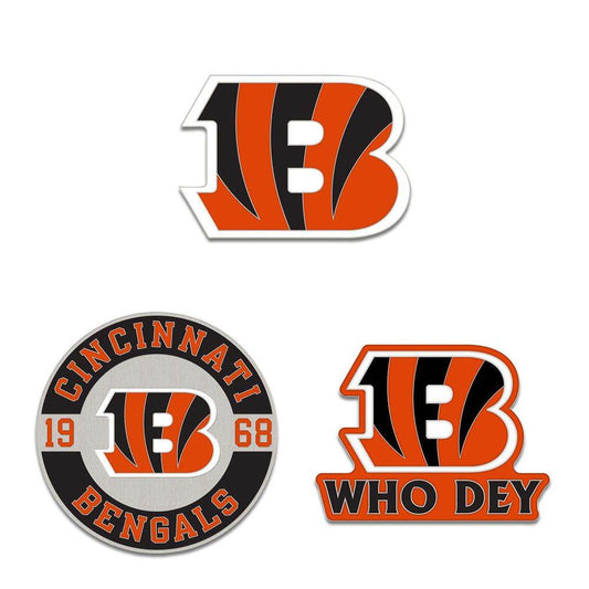 Cincinnati Bengals Enamel Pin Set Three Piece Wincraft - ToylandEU