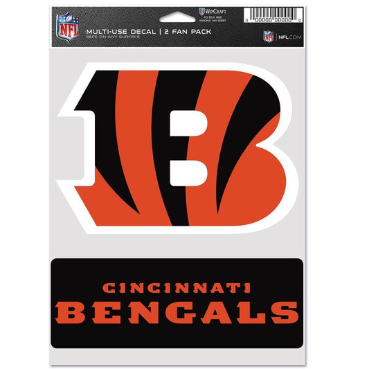 Cincinnati Bengals Fan Decal Pack Multi Use 2 Pack Set - ToylandEU