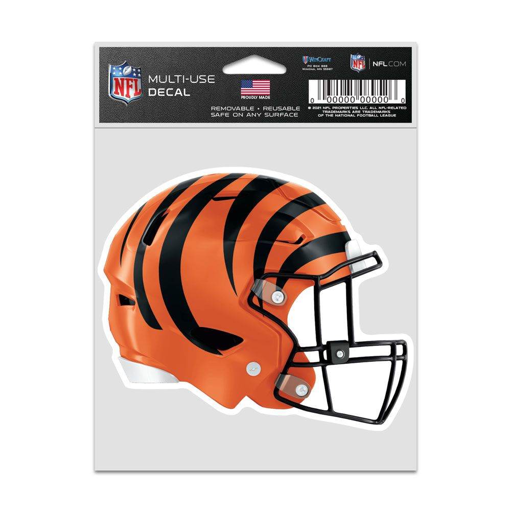 Cincinnati Bengals Helmet Decal 3.75 by 5 Inches Wincraft - ToylandEU