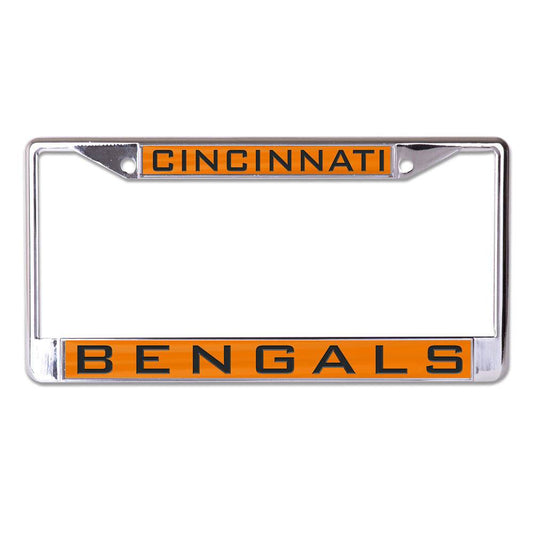 Cincinnati Bengals Inlaid License Plate Frame Chrome Plated - ToylandEU