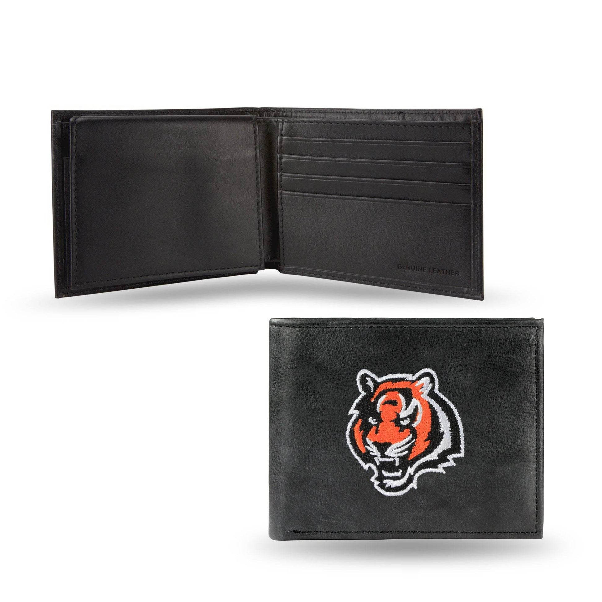 Cincinnati Bengals Leather Billfold Embroidered Black - ToylandEU