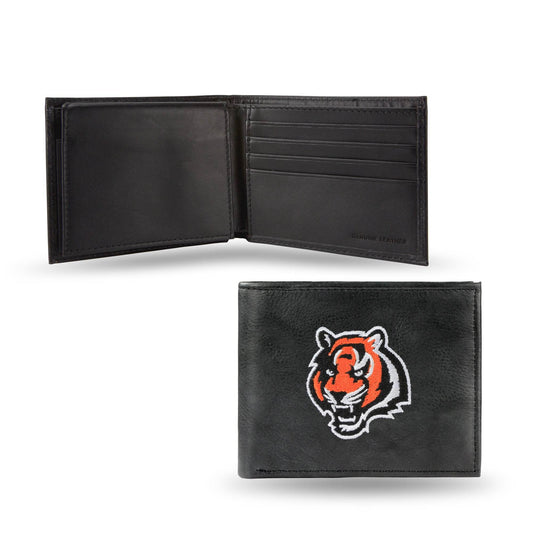 Cincinnati Bengals Leather Billfold Embroidered Black - ToylandEU