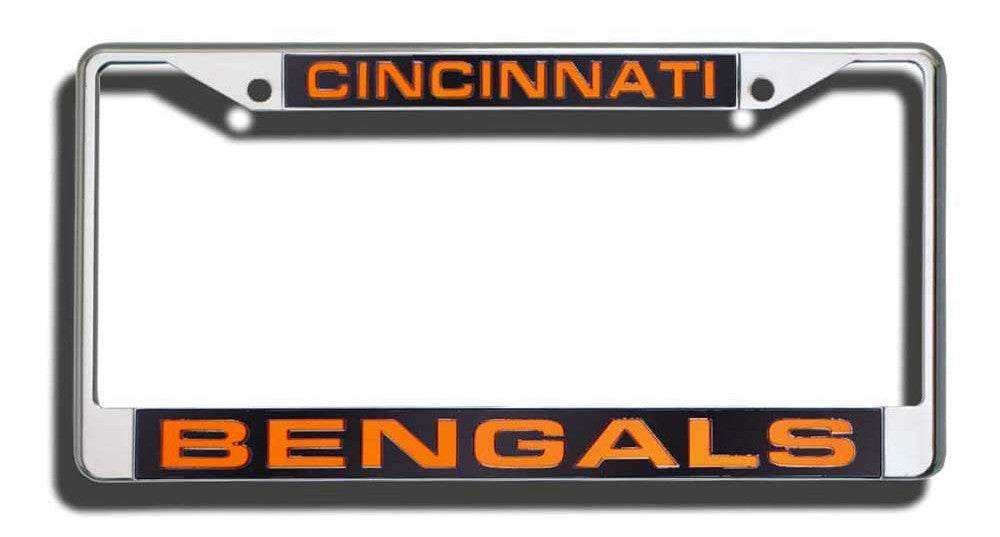 Cincinnati Bengals License Plate Frame Chrome Laser Cut - ToylandEU