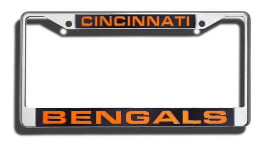 Cincinnati Bengals License Plate Frame Chrome Laser Cut - ToylandEU
