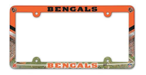 Cincinnati Bengals License Plate Frame Plastic Full Color Style - ToylandEU