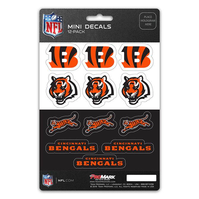 Cincinnati Bengals Mini Decal Set 12 Pack Premium Vinyl - ToylandEU