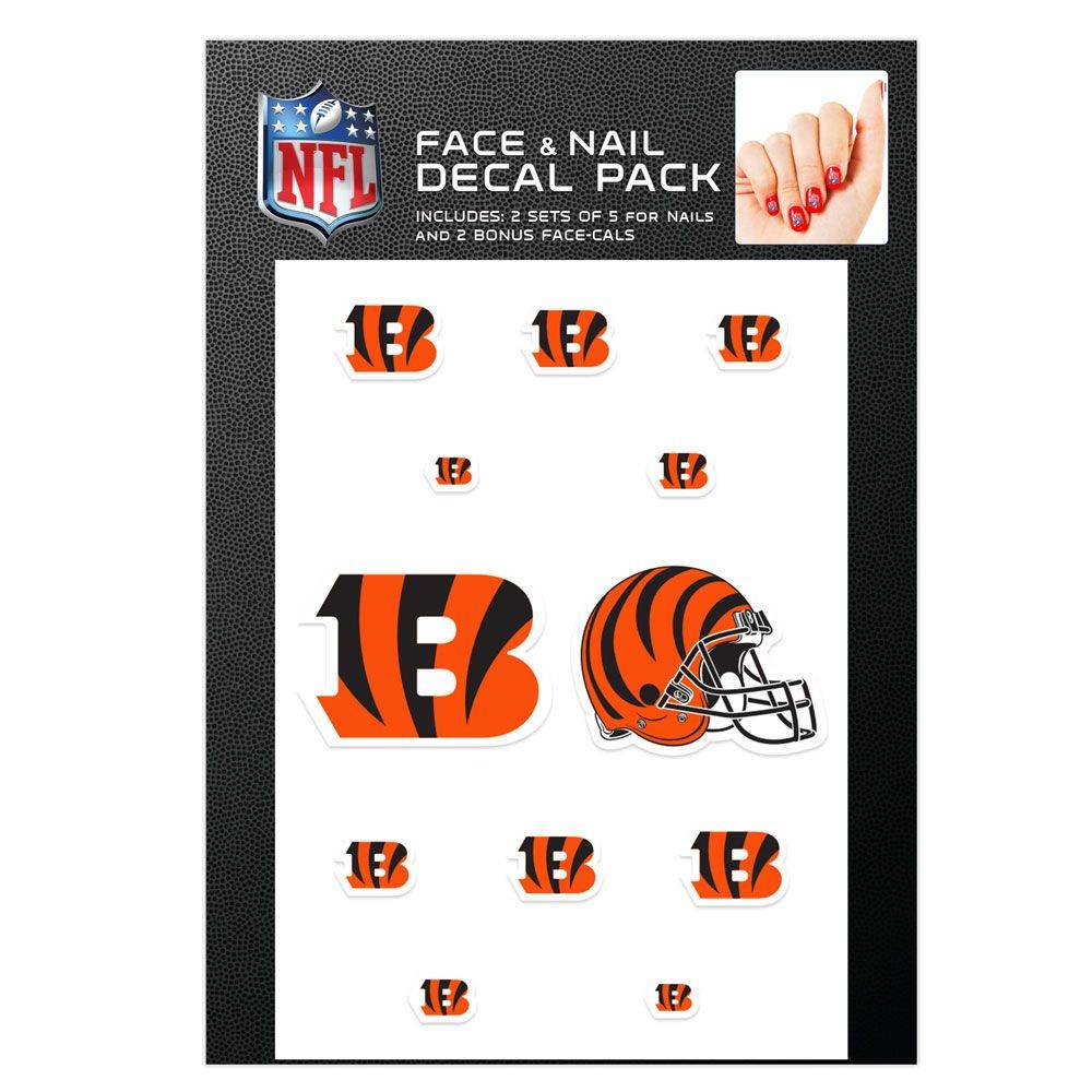 Cincinnati Bengals Nail Cals And FaceCals Waterless Decals - ToylandEU