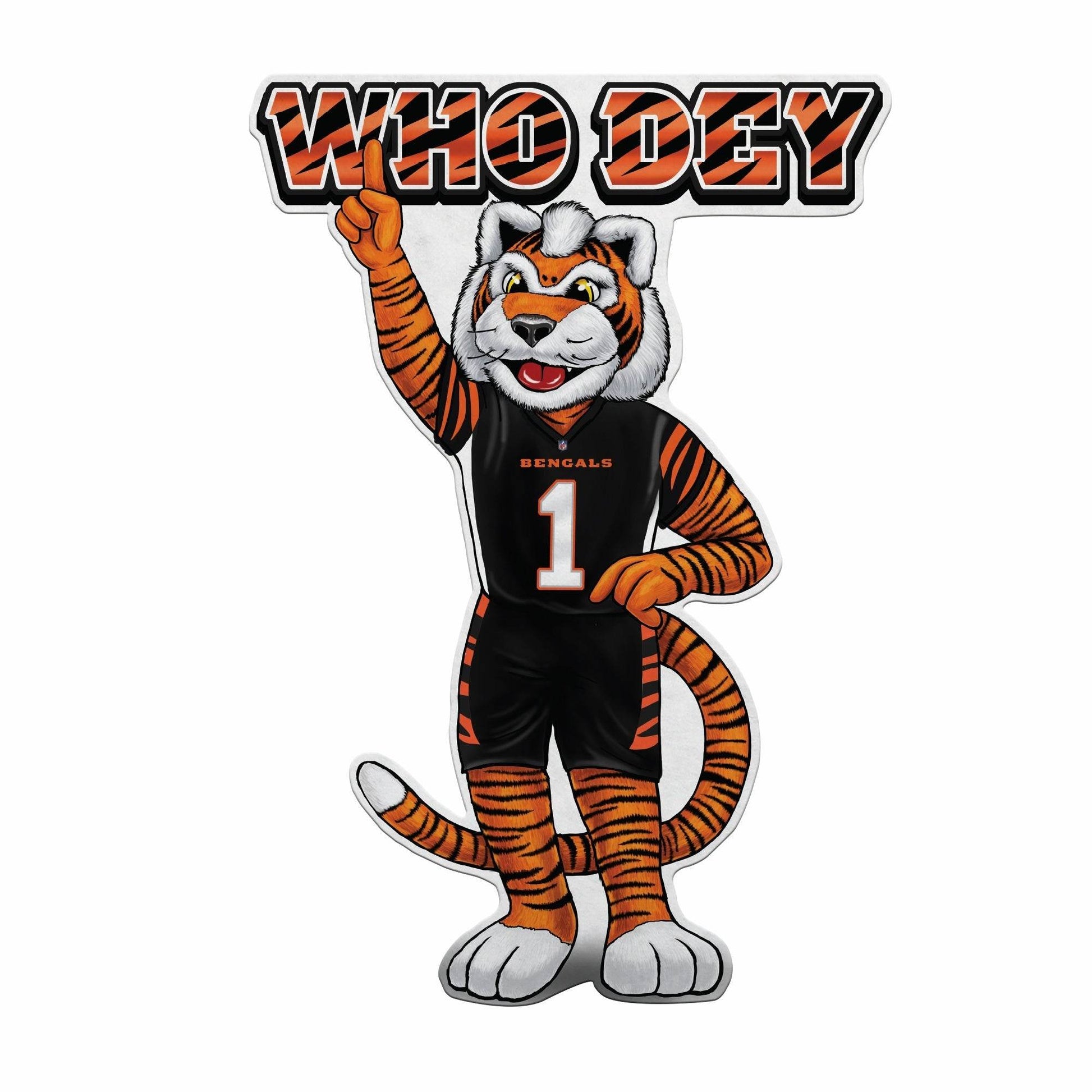 Cincinnati Bengals Pennant Shape Cut Mascot Design Felt - ToylandEU