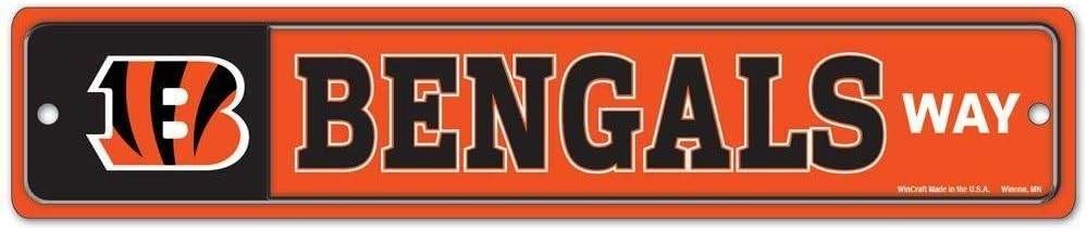 Cincinnati Bengals Plastic Street Sign 3.75x19 Special Order - ToylandEU