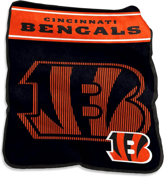 Cincinnati Bengals Raschel Throw Blanket 60x80 Team Graphic - ToylandEU
