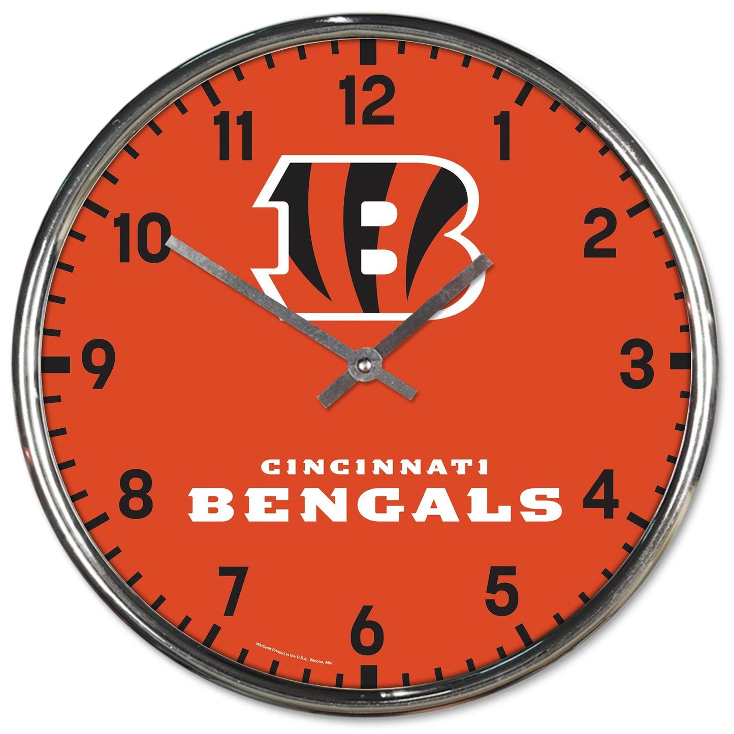 Cincinnati Bengals Round Chrome Wall Clock - ToylandEU