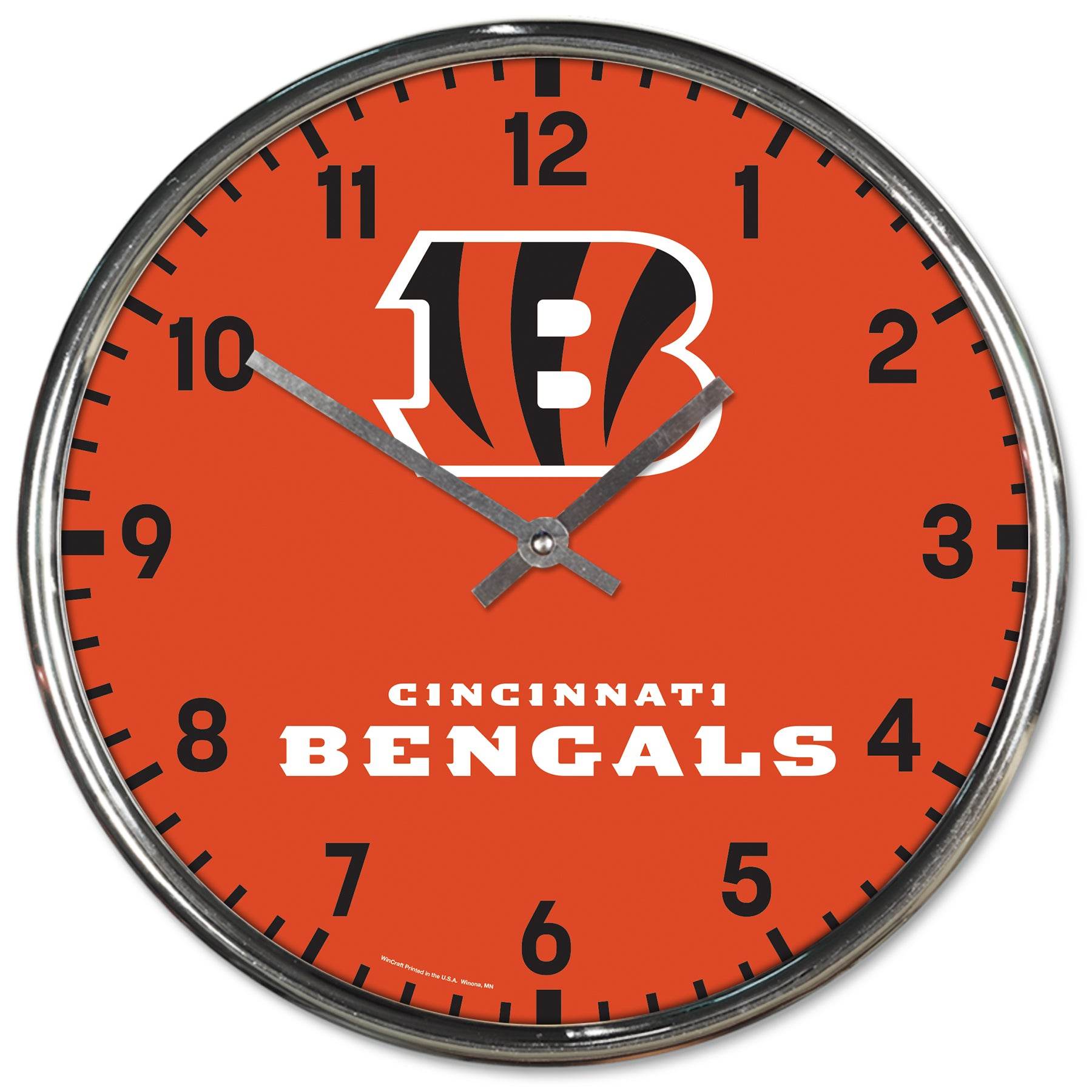 Cincinnati Bengals Round Chrome Wall Clock - ToylandEU