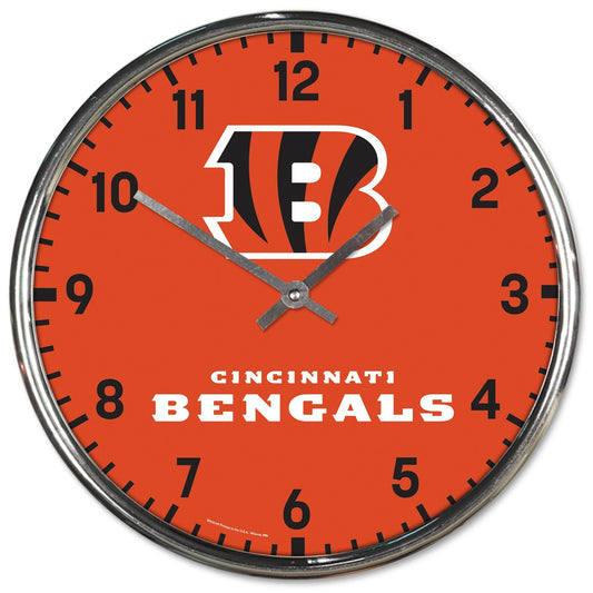 Cincinnati Bengals Round Chrome Wall Clock - ToylandEU