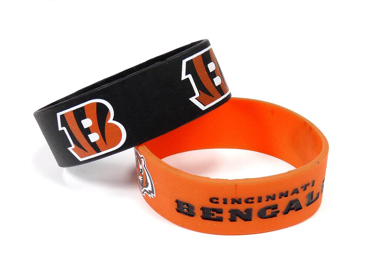 Cincinnati Bengals Wide Bracelets 2 Pack Aminco Licensed - ToylandEU