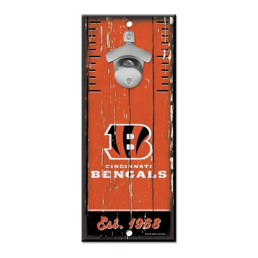  Cincinnati Bengals Wood Sign Bottle Opener 5x11 Retro -  ToylandEU™
