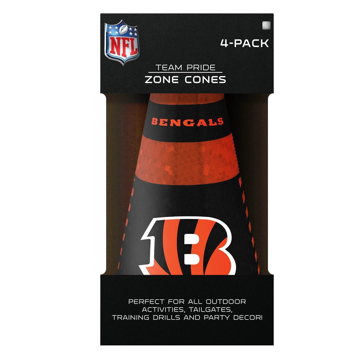 Cincinnati Bengals Zone Cones 4 Pack Reflective Licensed - ToylandEU