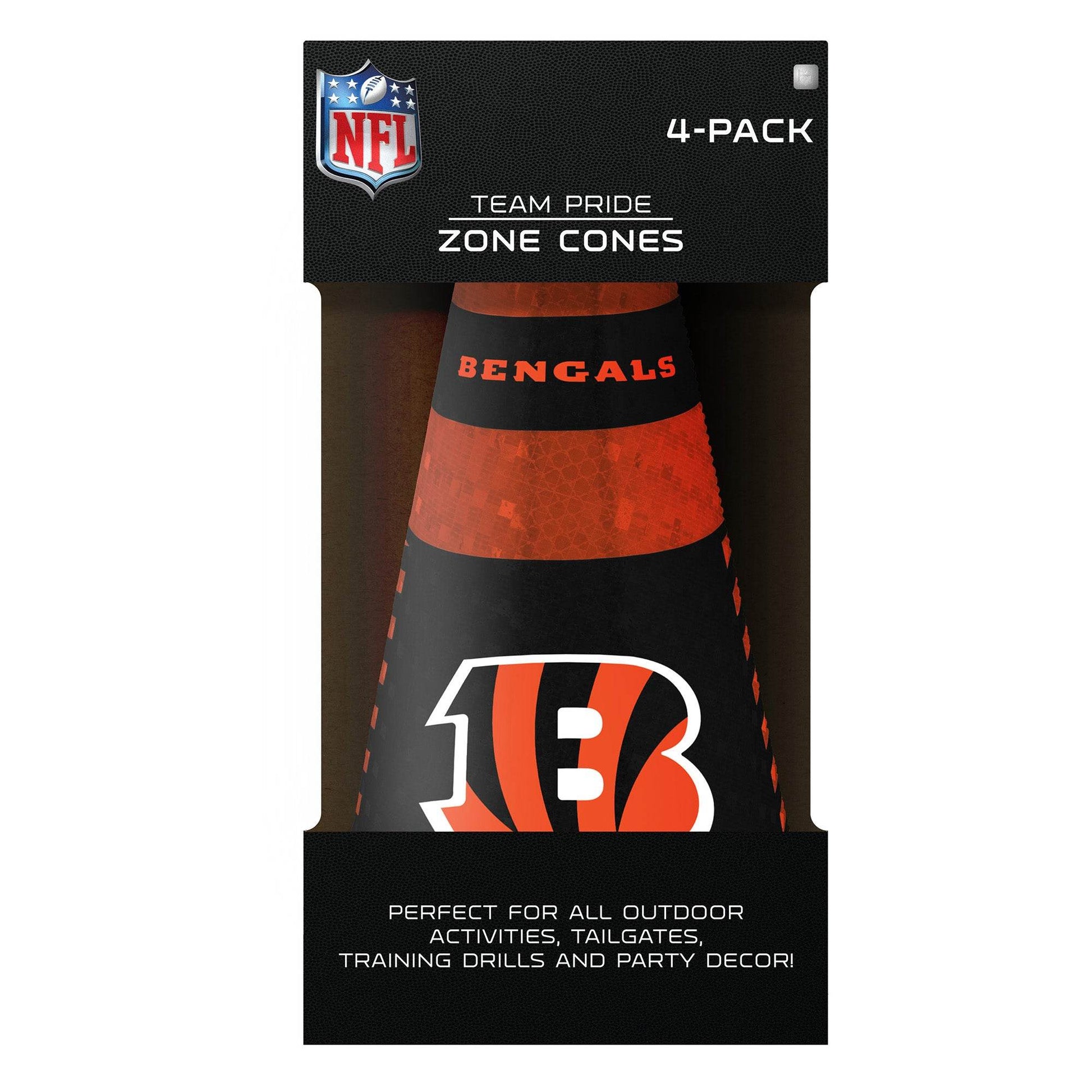 Cincinnati Bengals Zone Cones 4 Pack Reflective Licensed - ToylandEU