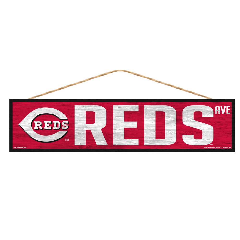 Cincinnati Reds 4x17 Wood Sign With Team Logo By Wincraft - ToylandEU
