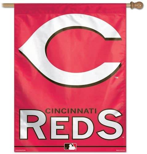 Cincinnati Reds Banner 28x40 Vertical Logo Special Order - ToylandEU