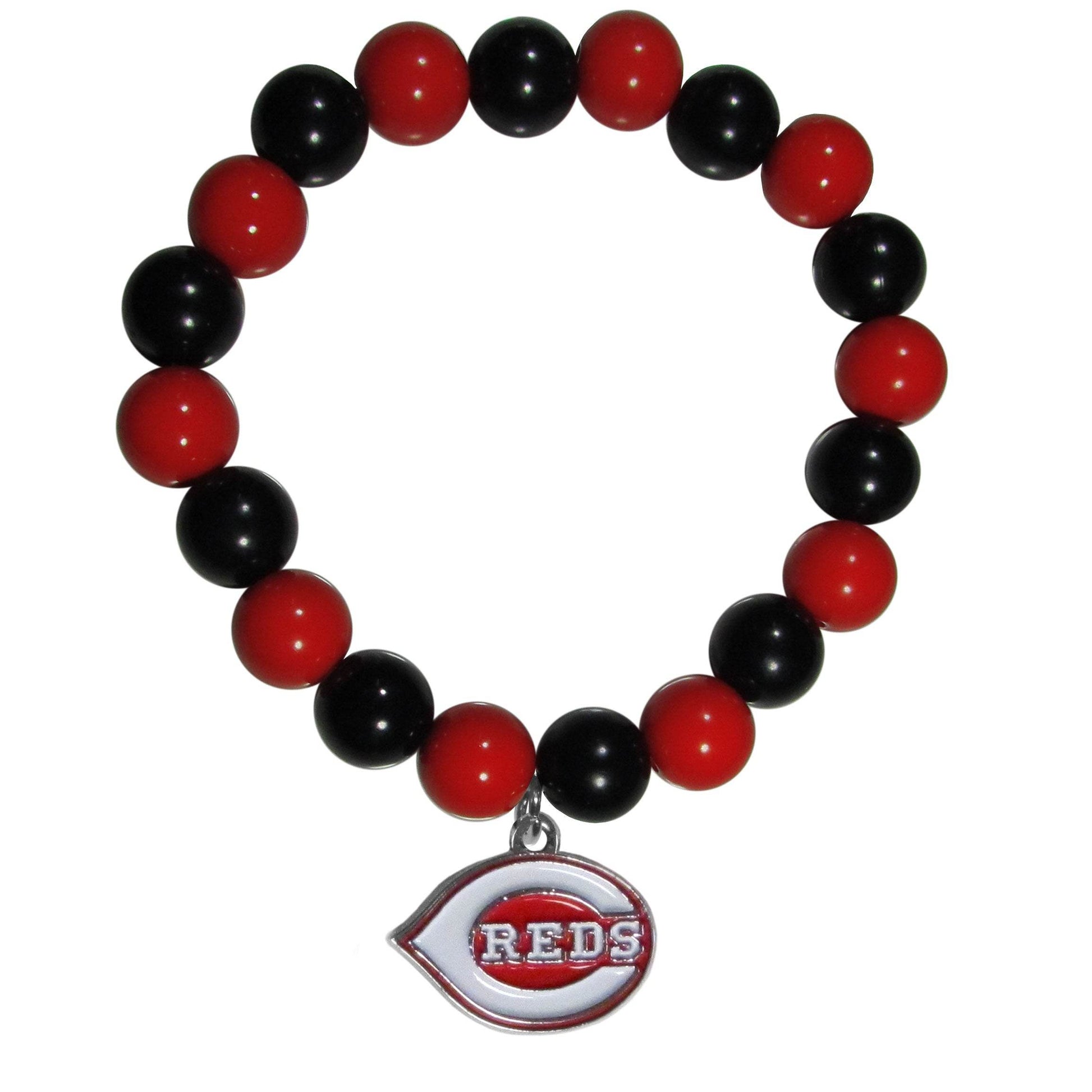 Cincinnati Reds Bead Style Stretch Bracelet Nickel Free - ToylandEU