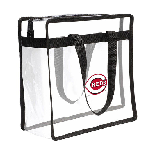 Cincinnati Reds Clear Stadium Tote Bag Top Zip Closure - ToylandEU