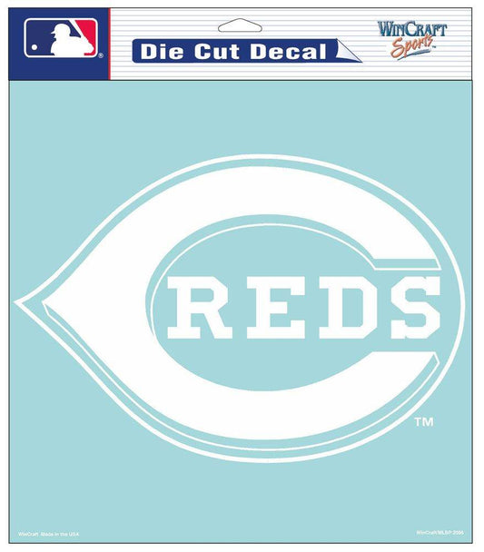 Cincinnati Reds Decal 8x8 Perfect Cut White Special Order - ToylandEU