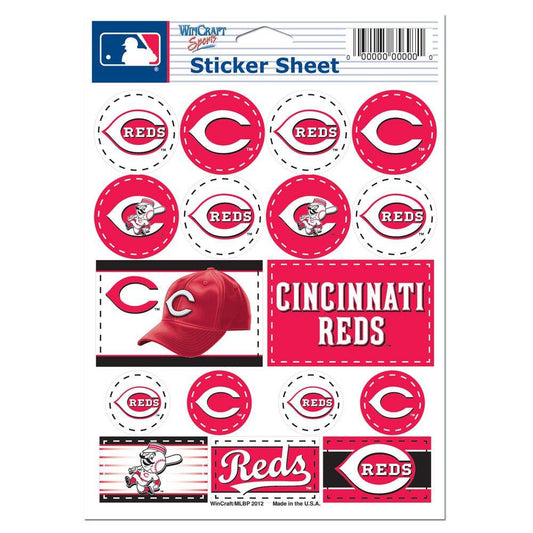 Cincinnati Reds Decal Sheet 5x7 Vinyl Sticker Pack Set - ToylandEU