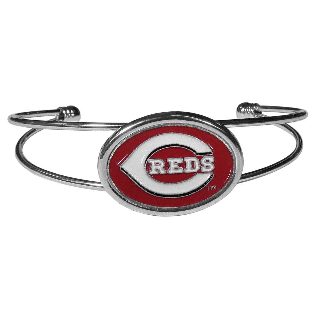 Cincinnati Reds Double Bar Cuff Bracelet Team Logo Siskiyou - ToylandEU