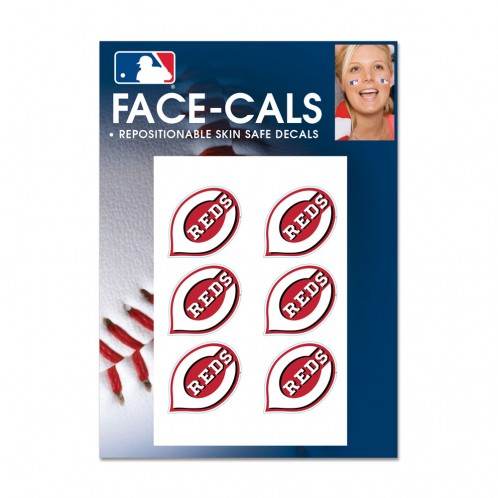 Cincinnati Reds Face Tattoo Decals Skin Safe Waterless - ToylandEU