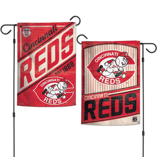 Cincinnati Reds Flag 12x18 Garden Style 2 Sided Cooperstown - ToylandEU