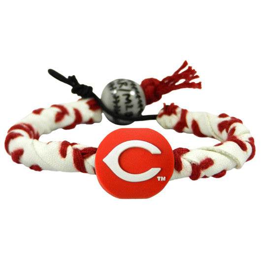 Cincinnati Reds Frozen Rope Leather Baseball Bracelet - ToylandEU