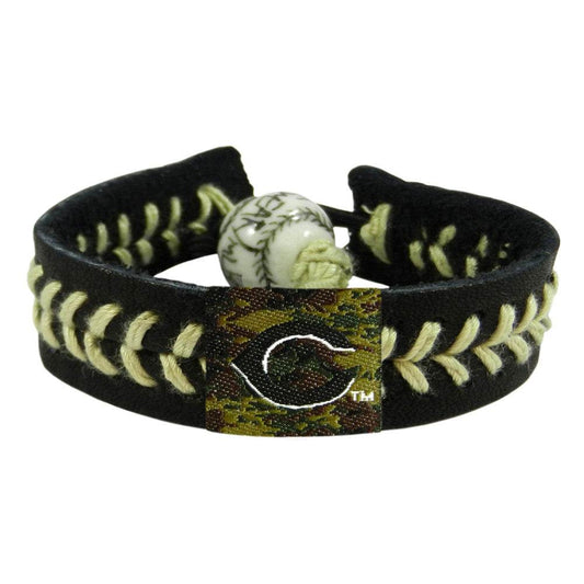 Cincinnati Reds Leather Baseball Bracelet Camo Ceramic Bead - ToylandEU
