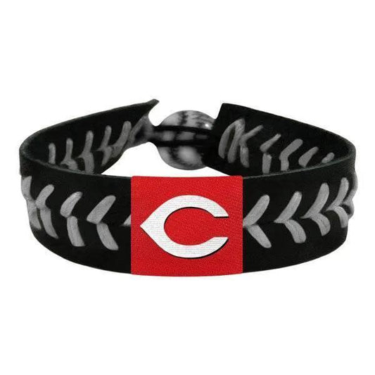  Cincinnati Reds Leather Baseball Bracelet With Ceramic Bead -  ToylandEU™